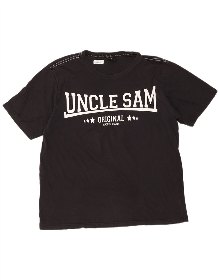 Tricou grafic pentru bărbați Uncle Sam Top mare negru