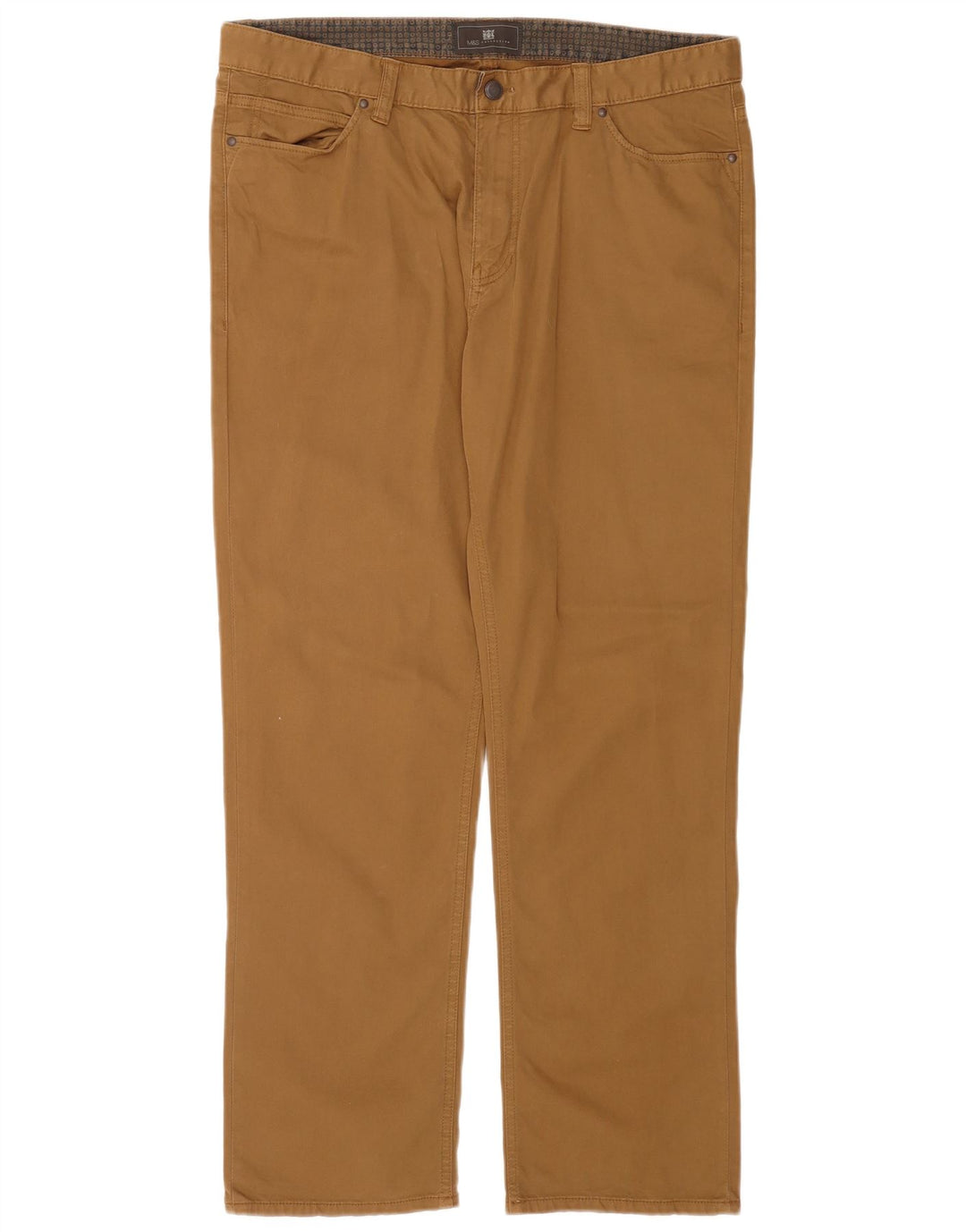 Pantaloni obișnuiți obișnuiți pentru bărbați Marks & Spencer W36 L31 bumbac maro