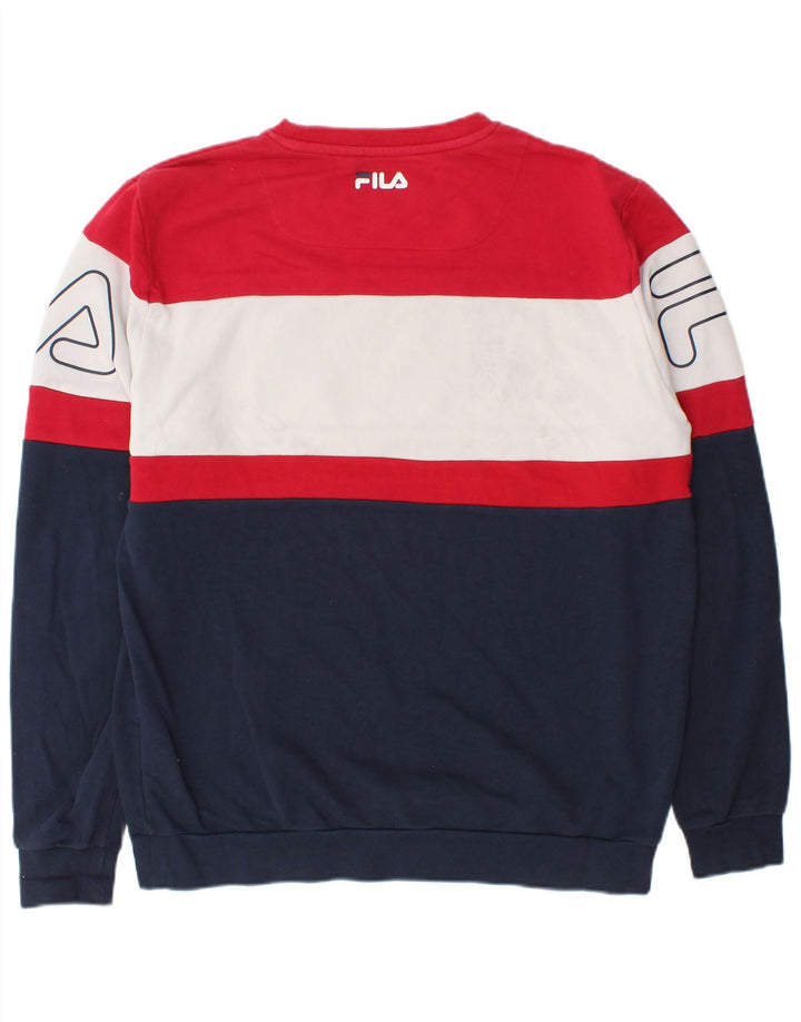 Pulover pentru bărbați Fila Graphic Pulover mare, multicolor, color block, bumbac
