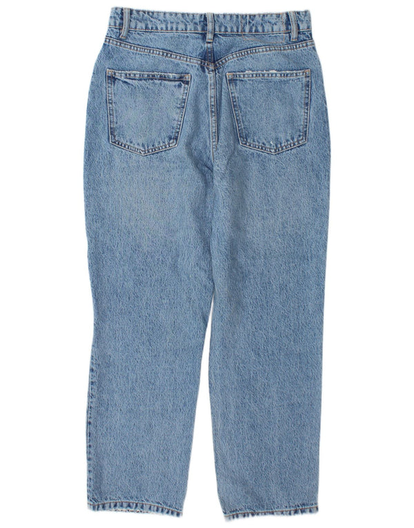 Blugi de damă Zara cu talie înaltă învechiți EU 38 Mici L28 L27 Albastru