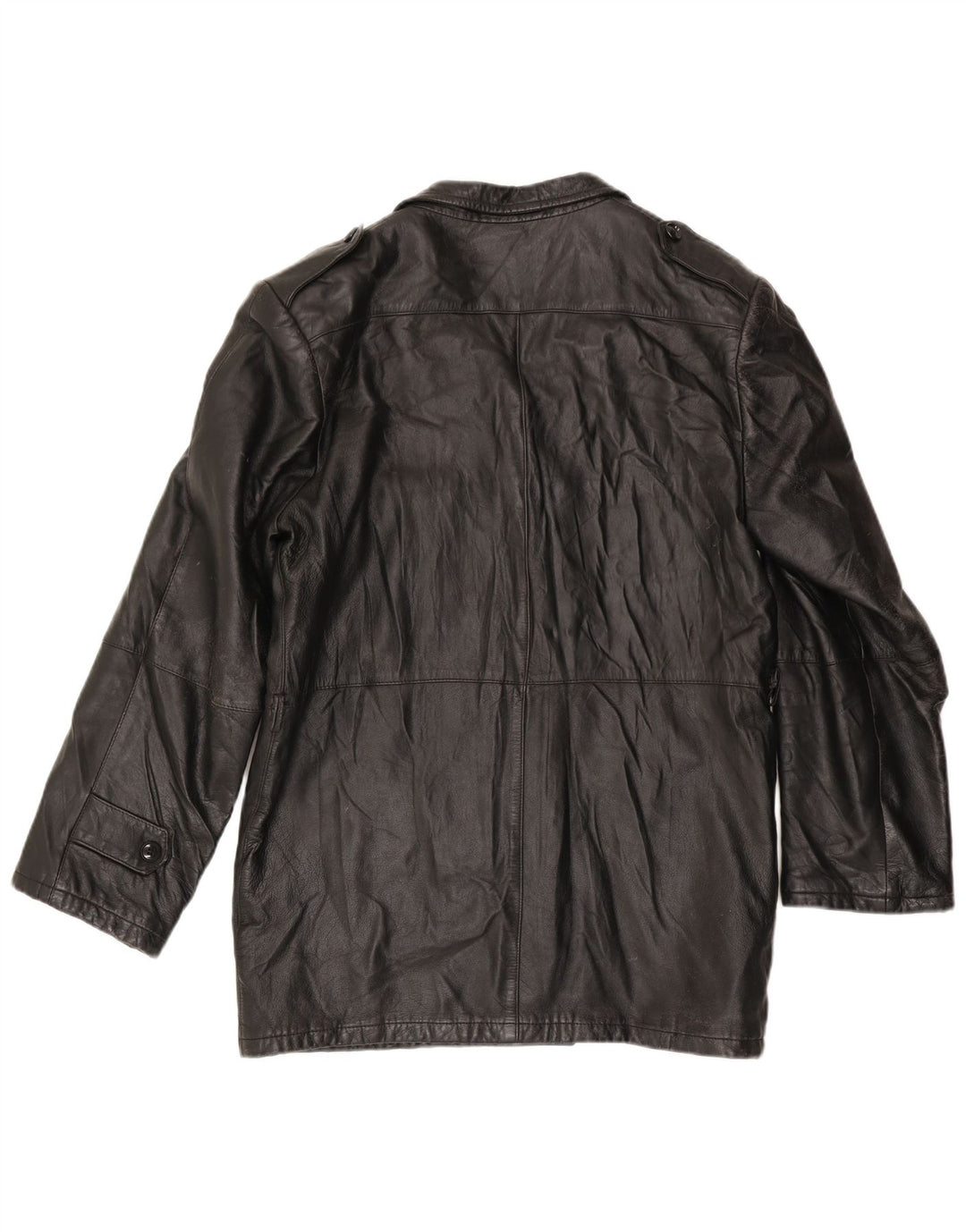 Jachetă de piele pentru bărbați ANFOR IT 48 Medium Black