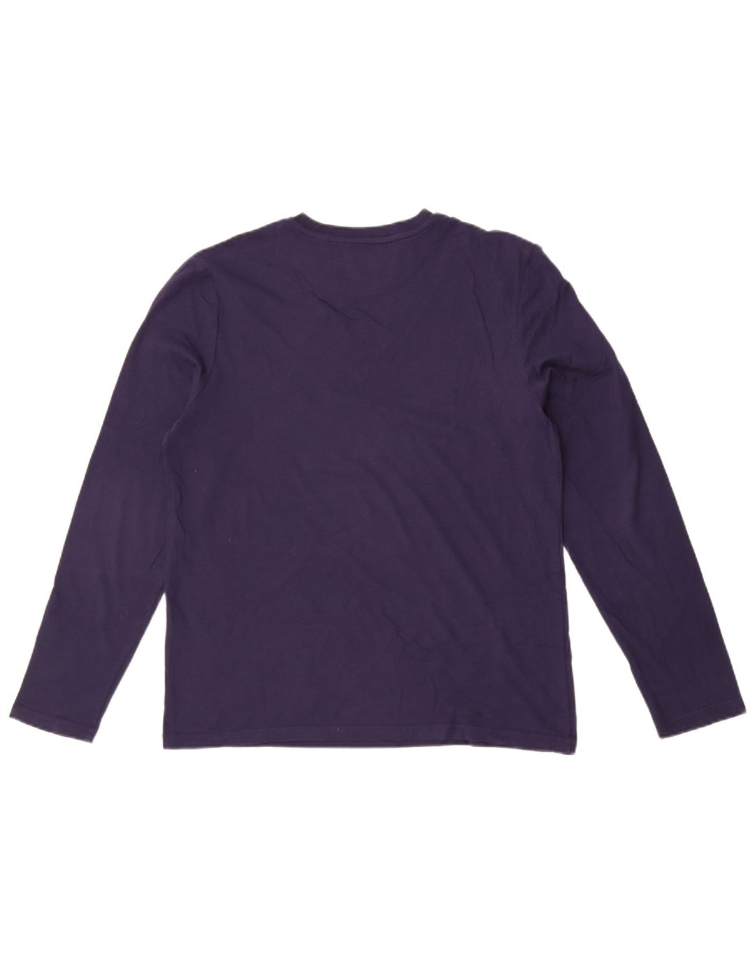 Lyle & Scott Top pentru bărbați cu mânecă lungă din bumbac albastru bleumarin mediu