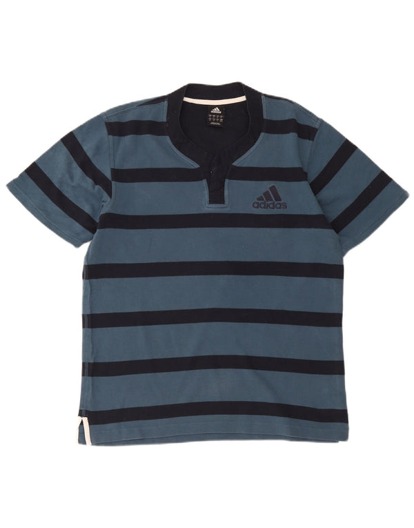 Tricou pentru bărbați Adidas Top Medium Blue Striped Bumbac