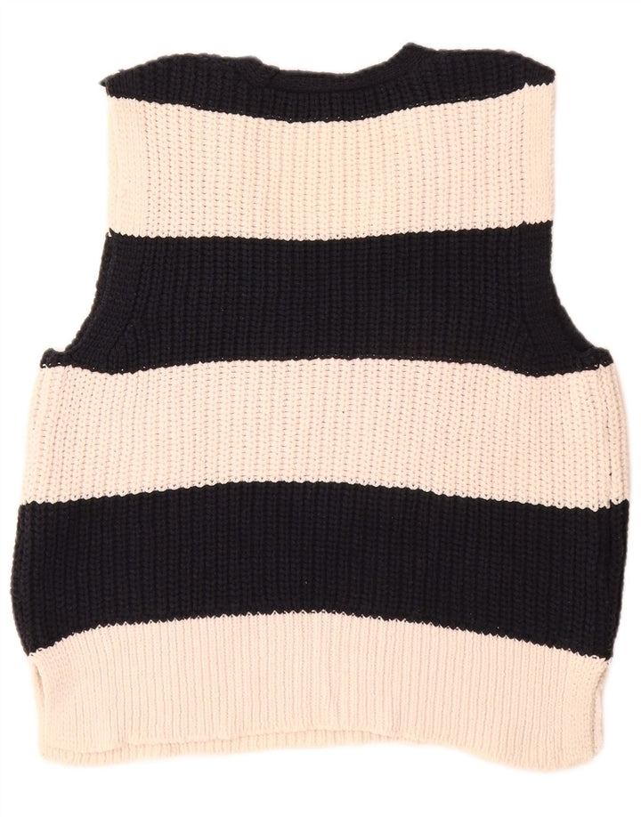 Vesta pentru femei Zara UK 14 Poliester cu dungi alb mediu