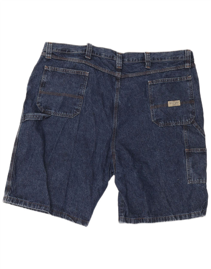 Pantaloni scurți din denim cargo Wrangler pentru bărbați W46 3XL, bumbac albastru