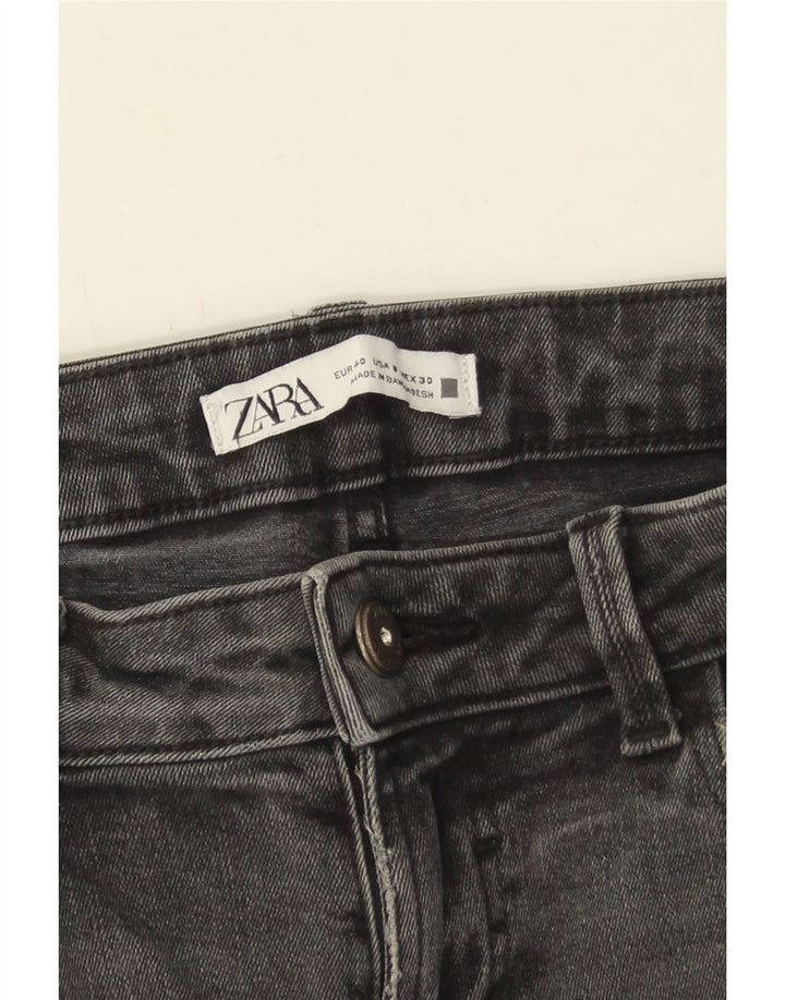 Blugi skinny distressed pentru femei Zara EU 40 Medium W30 L27 Gri