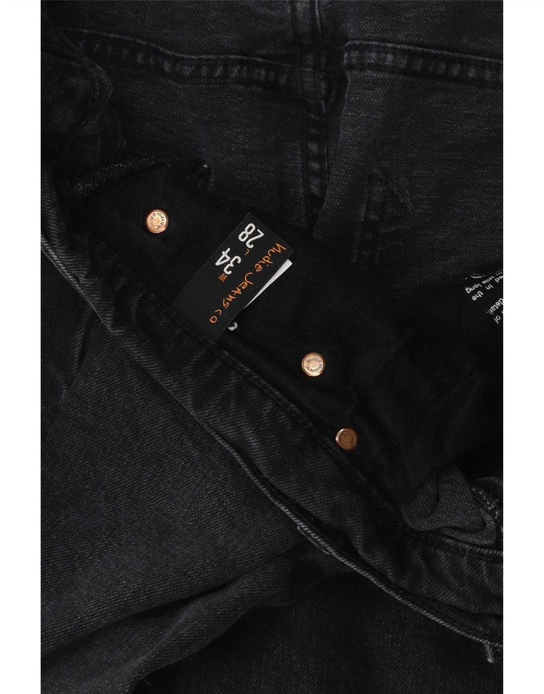 Blugi slim pentru bărbați Nudie W34 L28 bumbac negru