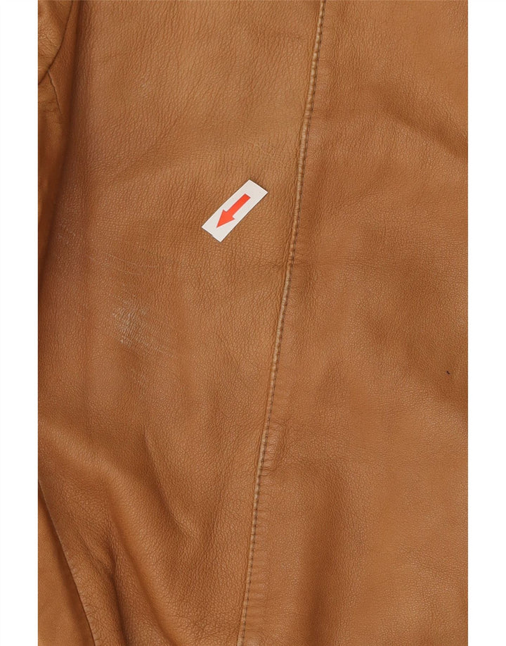 Geacă de piele vintage pentru bărbați IT 54 2XL maro