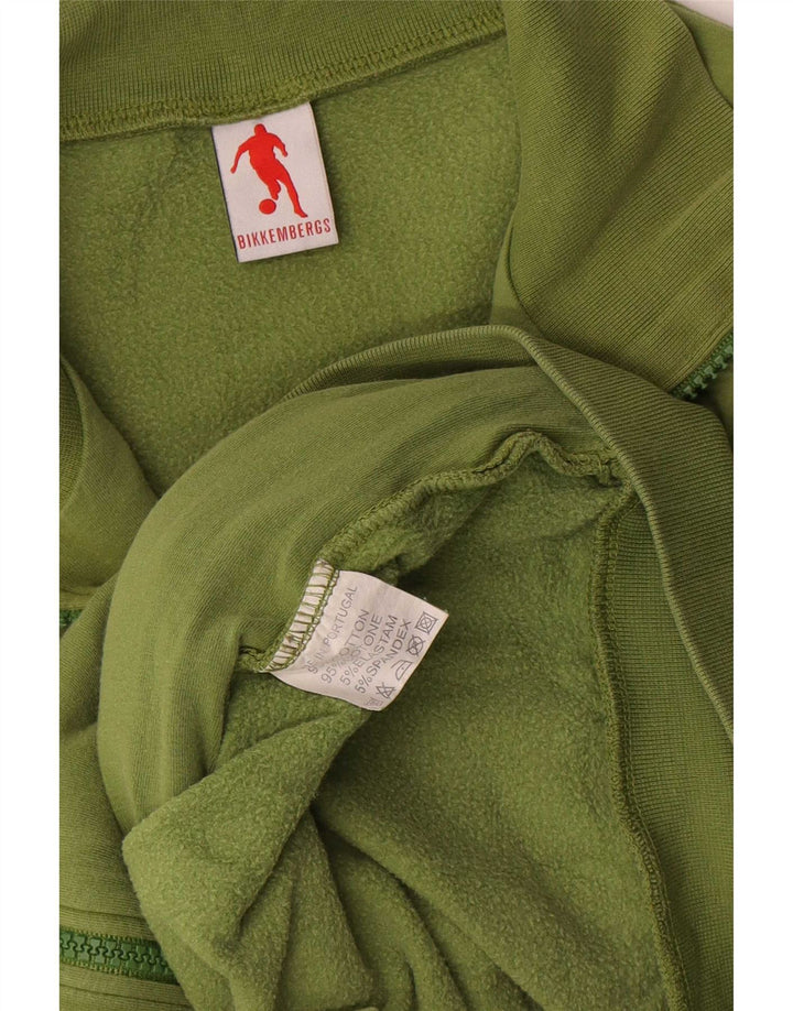 Jachetă de trening grafică pentru bărbați Bikkembergs, bumbac verde mediu