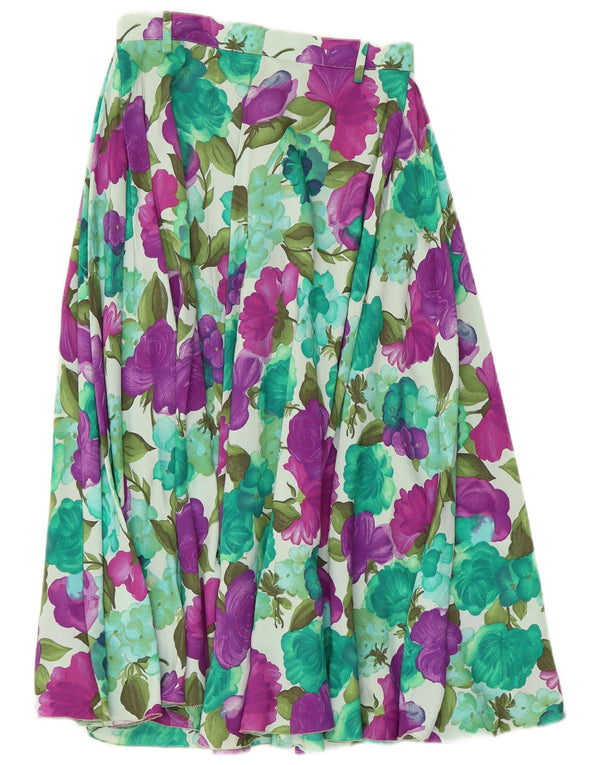 Vintage Womens Flared Skirt W26 Small  Multicoloured Floral