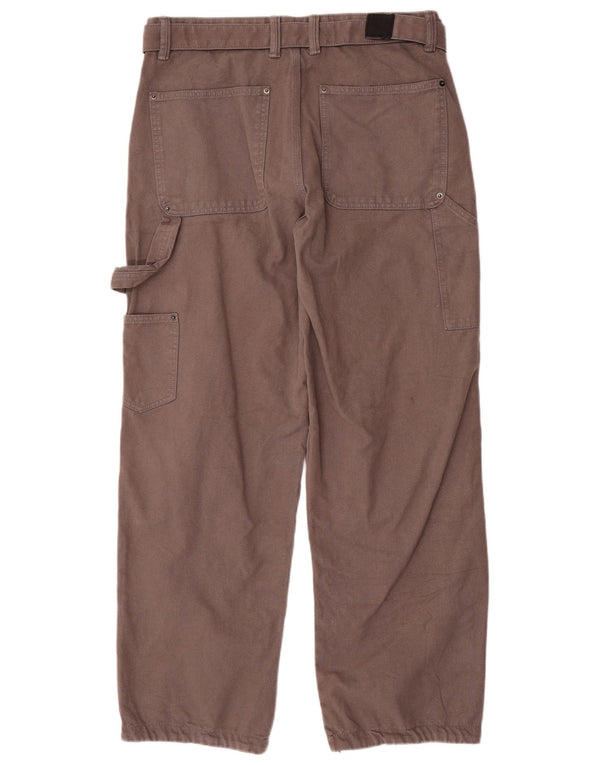 Pantaloni cargo drepți pentru bărbați Zara EU 42 Large W32 L31 Bumbac gri