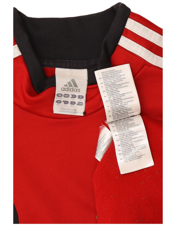 Pulover Adidas pentru bărbați Marea Britanie 42/44 Poliester color bloc roșu mare