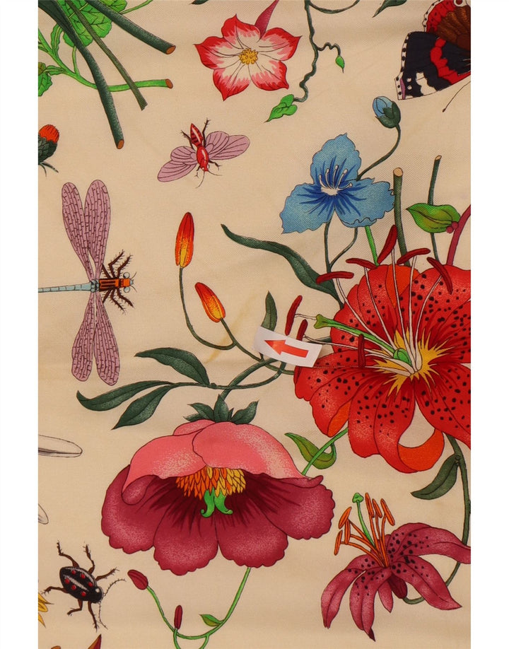 Eșarfă pătrată grafică Gucci pentru femei, mărime unică, multicoloră, de designer floral