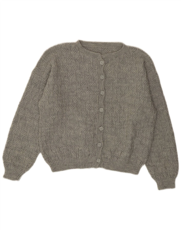Pulover Cardigan Vintage pentru Damă UK 14 Large Gri