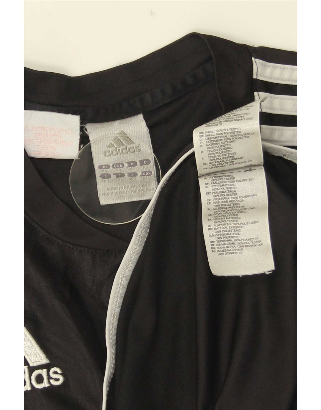 Tricou pentru bărbați Adidas Top XS Poliester cu dungi negre
