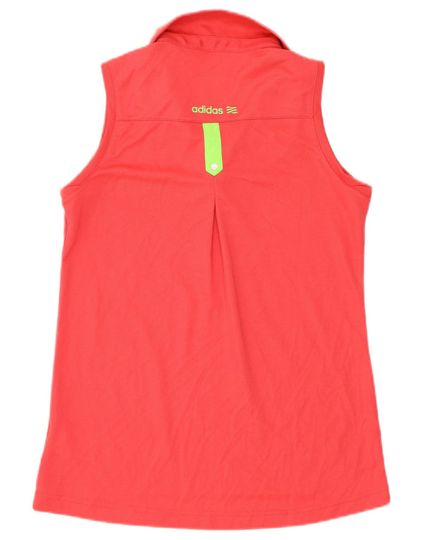 Tricou polo fără mâneci Adidas pentru femei UK 18 XL roz poliester
