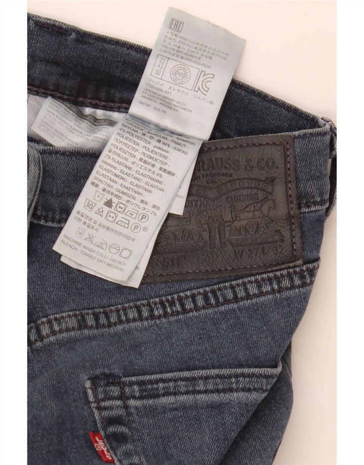 Blugi pentru bărbați Levi's 511 Slim W27 L32 Bumbac bleumarin