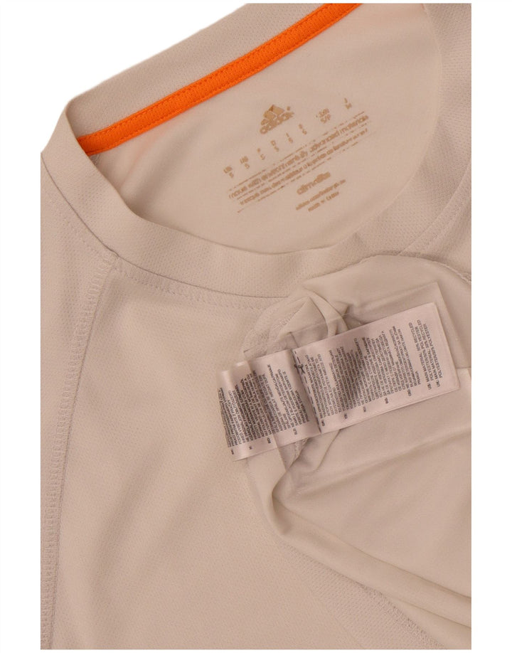 Tricou Adidas Climalite pentru bărbați Top mic poliester alb