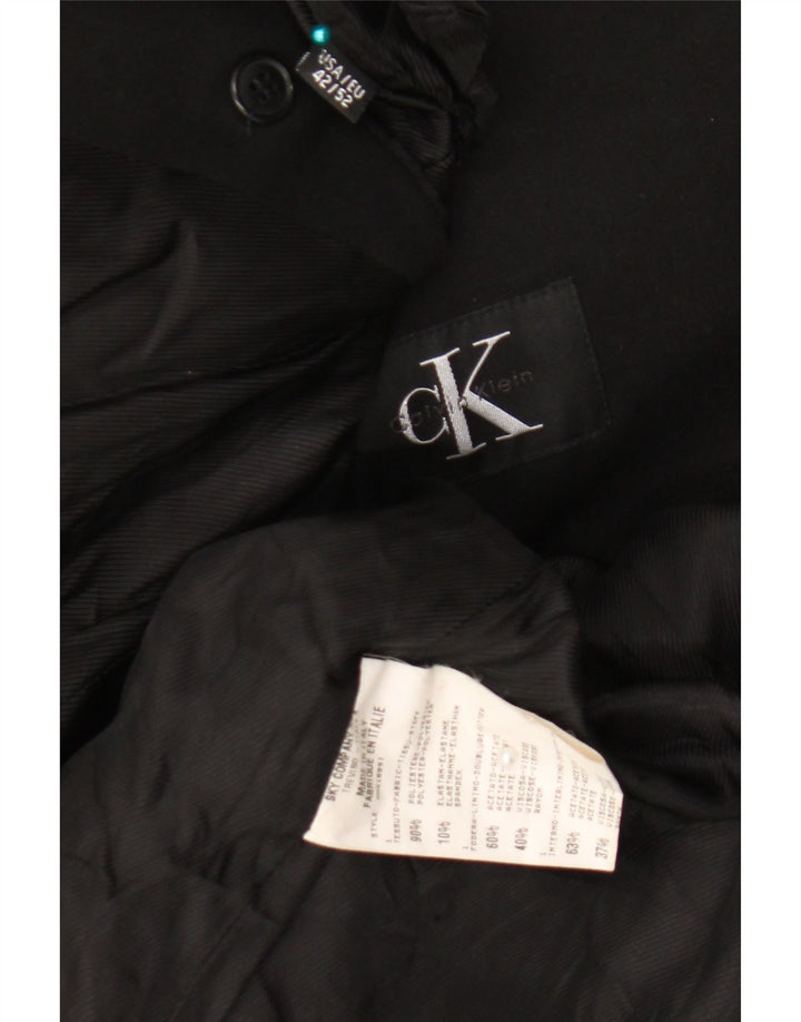 Jachetă Calvin Klein pentru bărbați, cu 3 nasturi, IT 52 XL, poliester negru