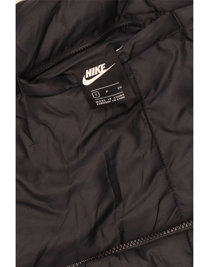 Jachetă căptușită reversibilă cu glugă Nike pentru femei UK 10 Small Black
