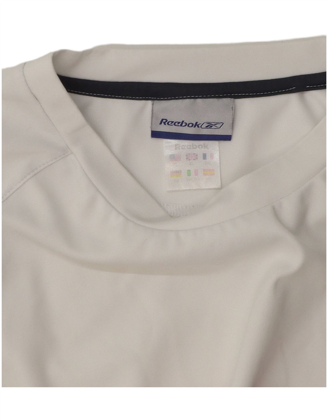 Tricou grafic REEBOK pentru bărbați Top XL, alb, bloc de culoare