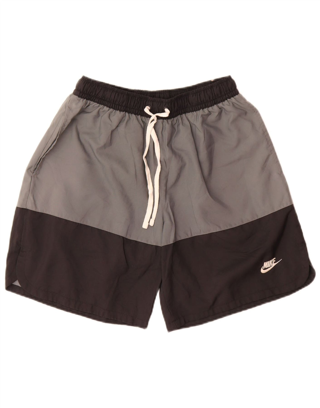 Pantaloni scurți de înot Nike pentru bărbați, gri mediu, poliester color bloc