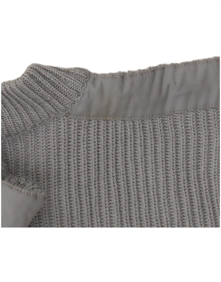 Cardigan vintage pentru bărbați, gri mediu retro