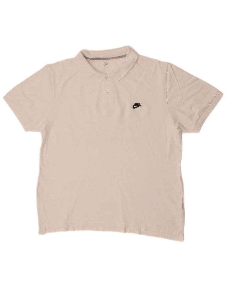 Tricou polo pentru bărbați Nike XL, bumbac alb
