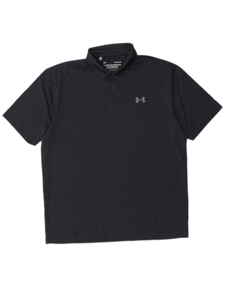 Tricou polo pentru bărbați UNDER ARMOUR Poliester negru mare