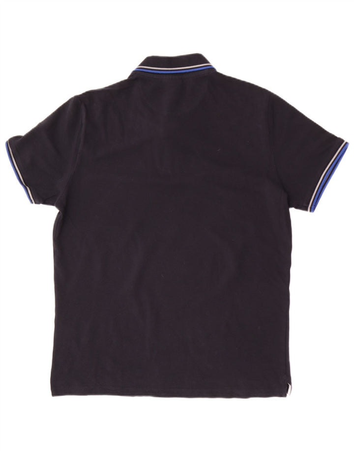 Tricou polo pentru bărbați Champion, mare, albastru, bumbac cu dungi