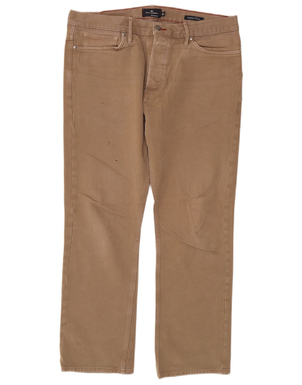 Marks & Spencer Pantaloni casual pentru bărbați, Blue Harbour, cu croiala normală, L36 L31, bej