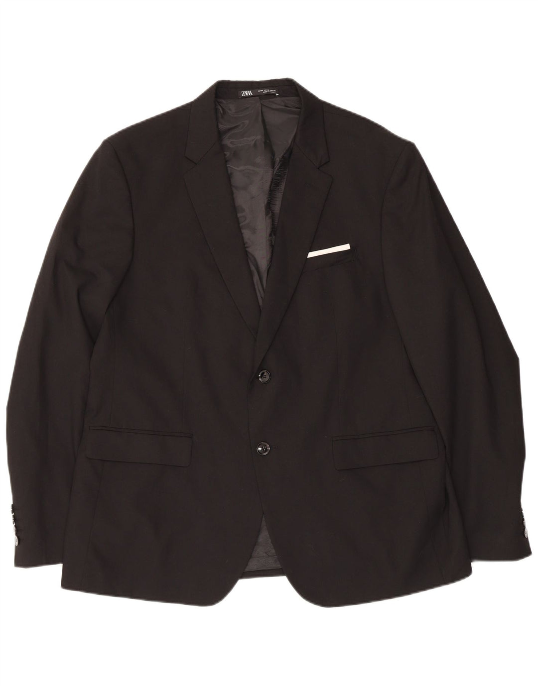 Blazer pentru bărbați Zara cu 2 nasturi EU 56 XL Poliester negru