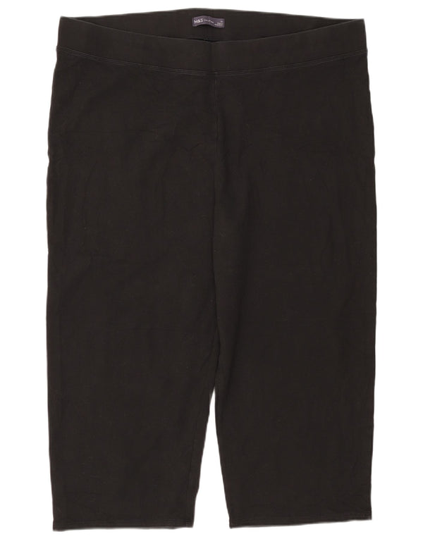 Leggings Capri pentru femei Marks & Spencer UK 22 3XL bumbac negru
