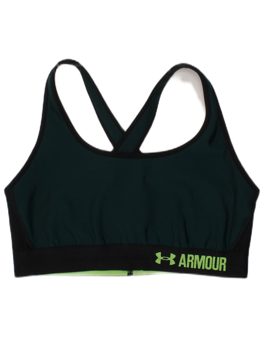 Under Armour Womens Compression Graphic Sport Bra Top Large Green Sports