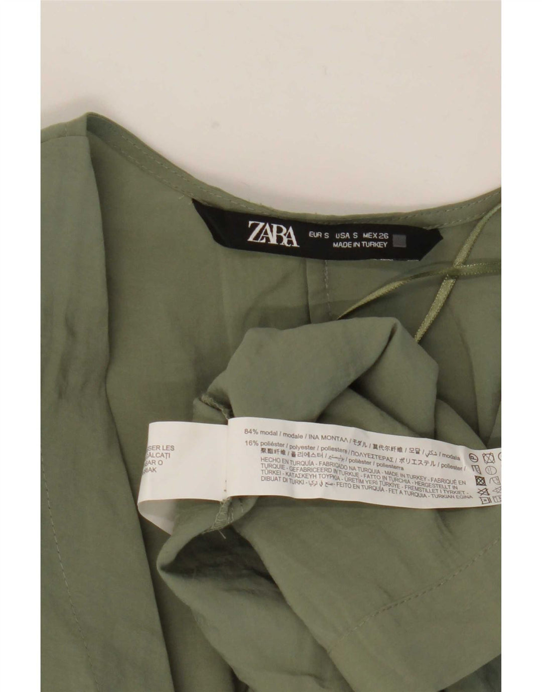 Rochie Wrap pentru femei Zara UK 10 Small Khaki Modal