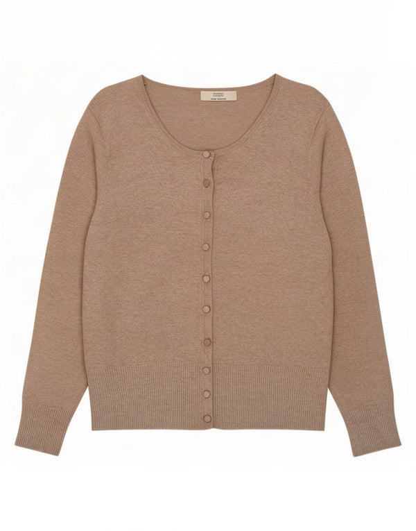 Pulover cardigan pentru femei Marks & Spencer UK 16 mare, bej, viscoză