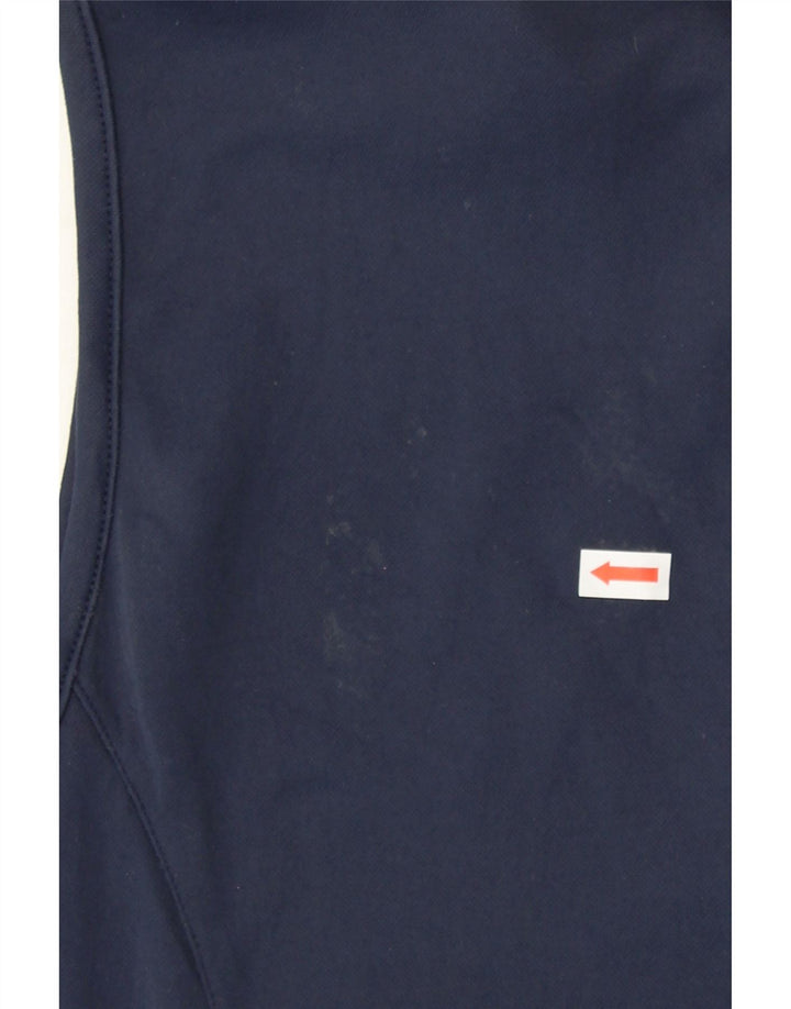 CHERVO Womens Sleeveless Polo shirt IT 46 Large Navy Blue Polyester Vintage Chervo and Second-Hand Chervo from Messina Hembry 