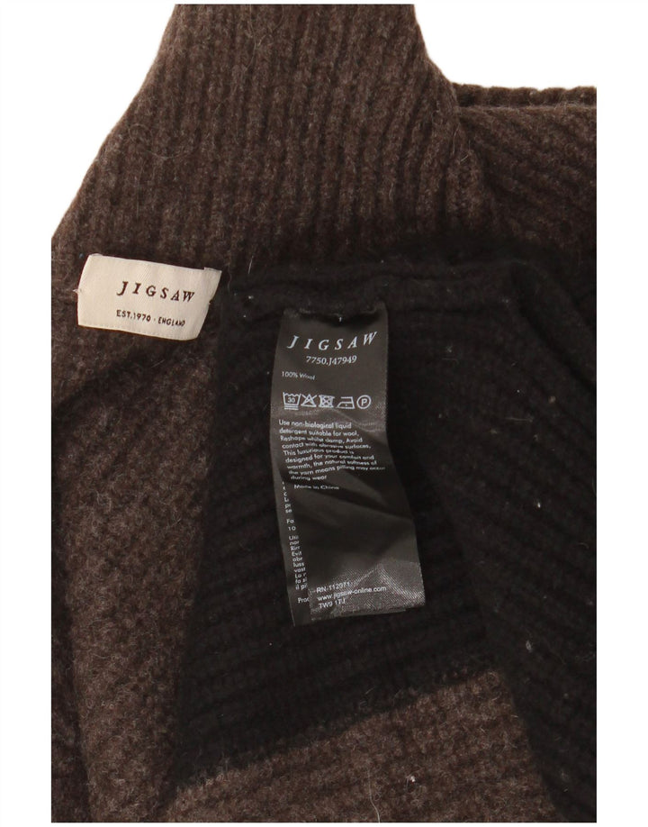 Jumper Poncho pentru femei Jigsaw Lână bloc de culoare, mărime, gri