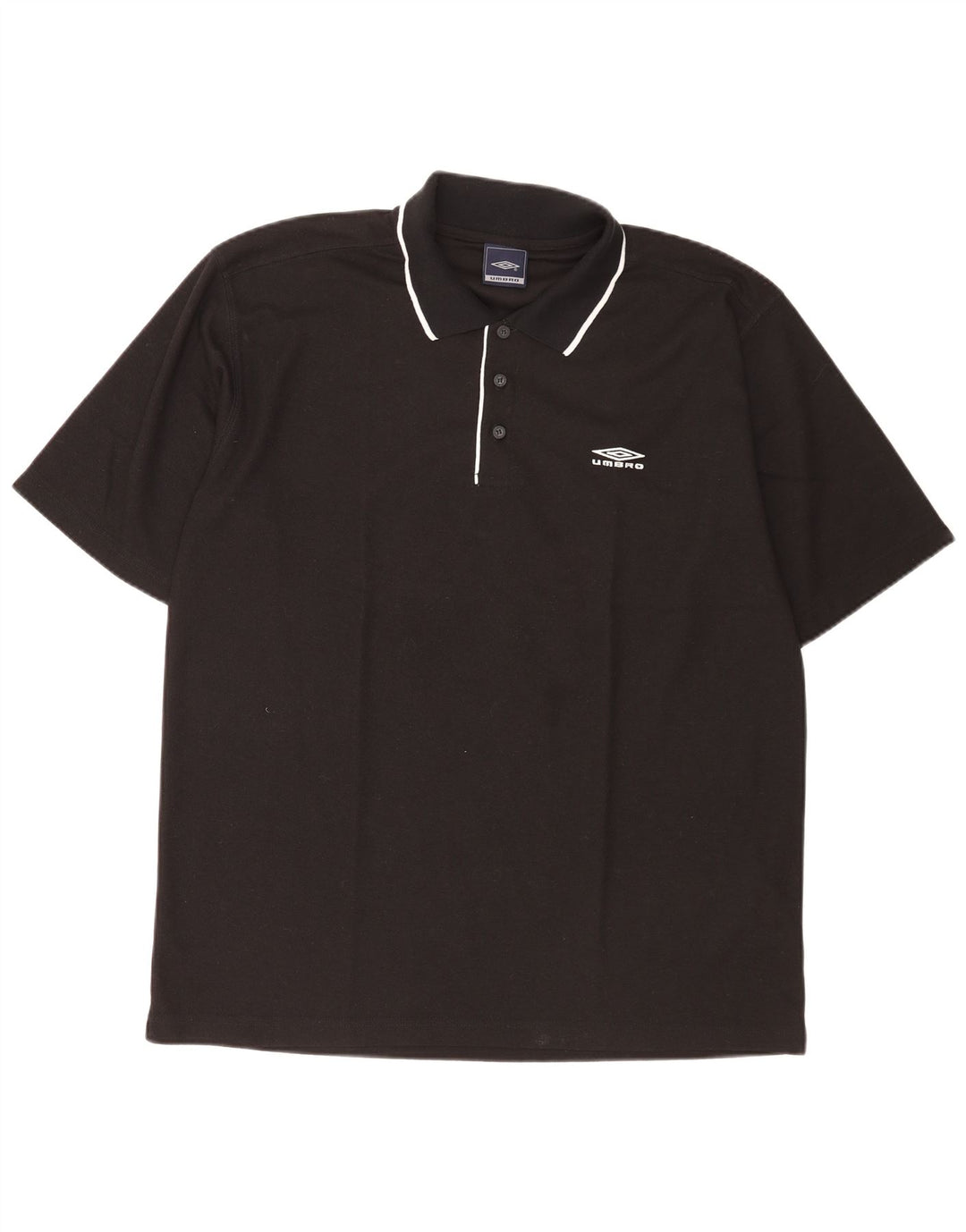 Tricou polo Umbro pentru bărbați, mare, negru, poliester