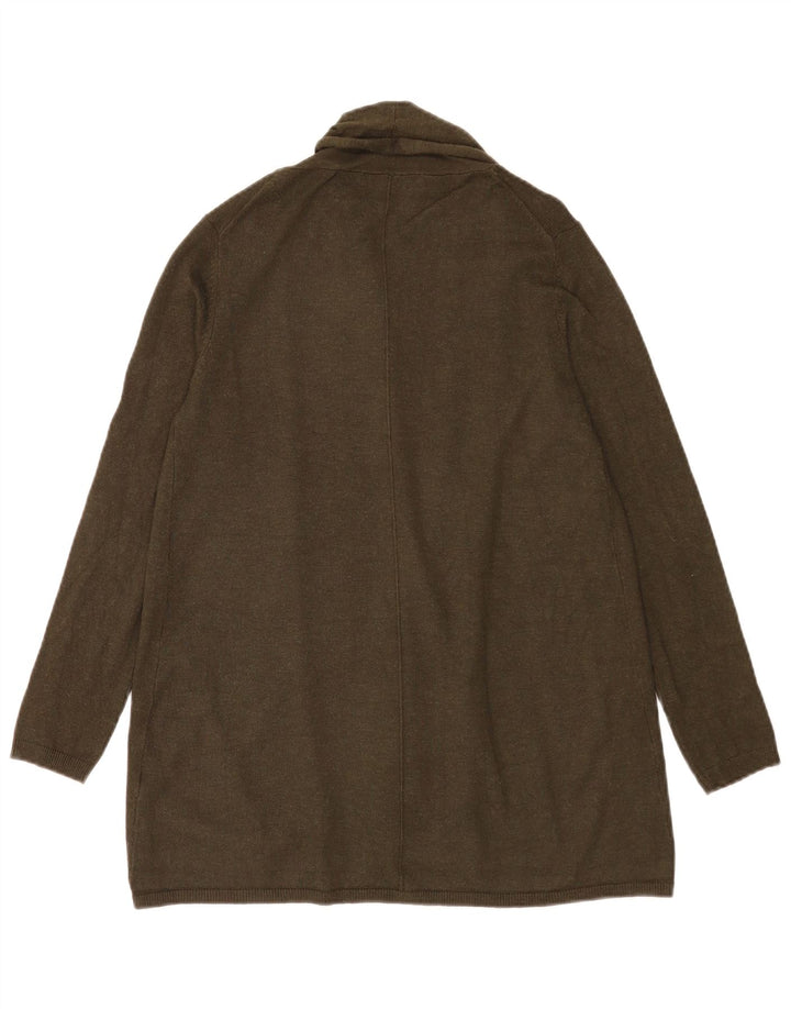 Pulover cardigan deschis pentru femei Zara UK 12 Medium Khaki Viscose