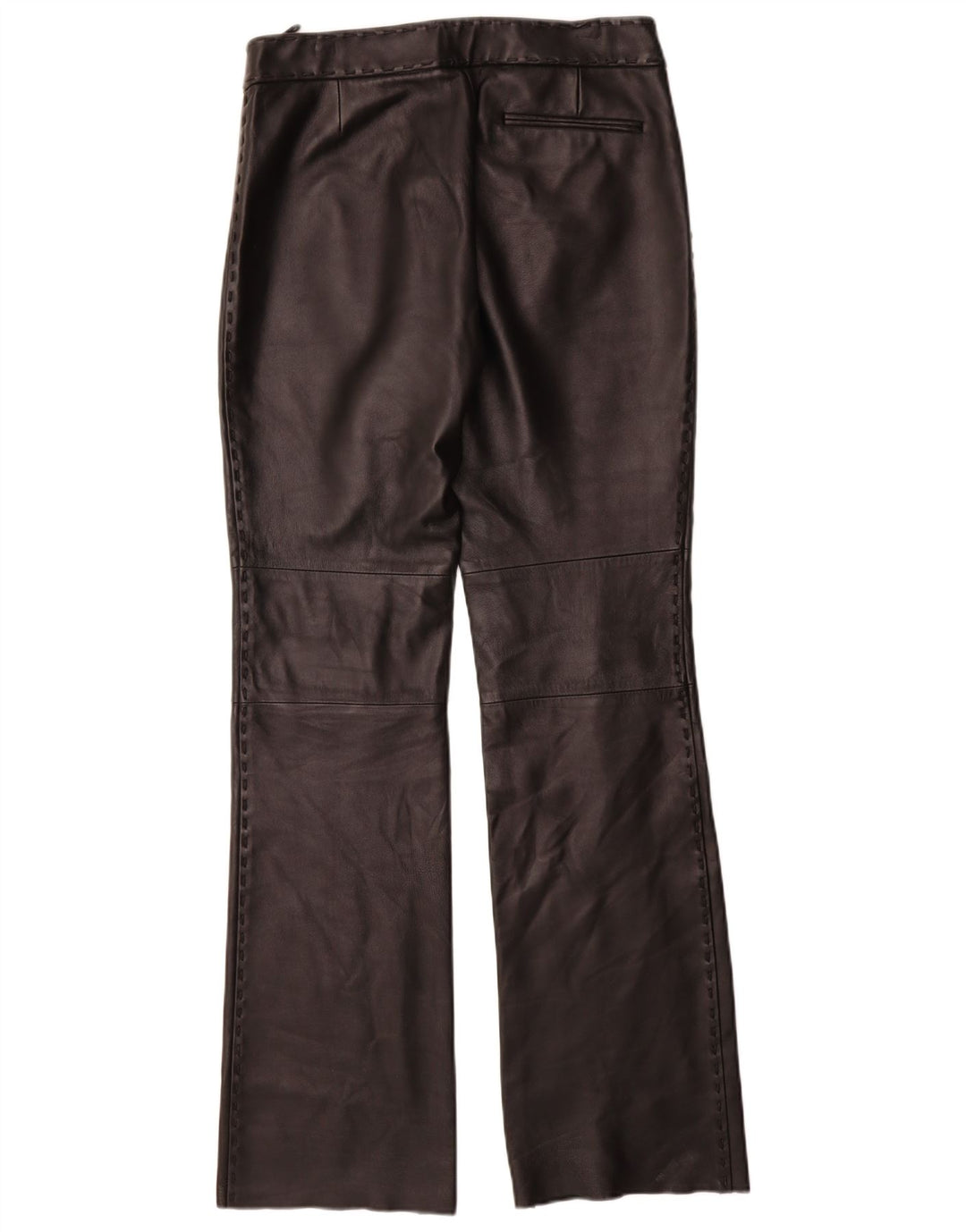 Pantaloni drepti din piele Mango pentru femei IT 42 Medium W30 L35 Negru
