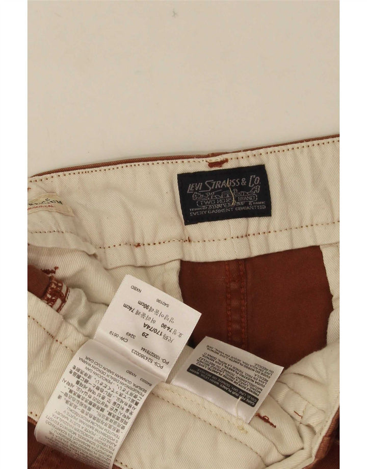 Pantaloni scurți chino pentru bărbați Levi's W29, bumbac maro mediu