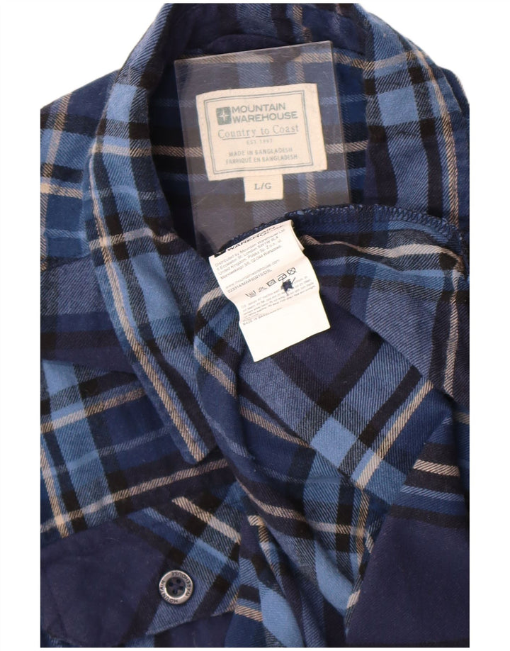 Cămașă de flanel pentru bărbați Mountain Warehouse, bumbac cu carouri mari bleumarin