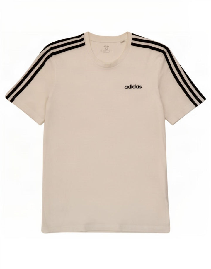 Tricou pentru bărbați Adidas Top Mediu Alb Bumbac