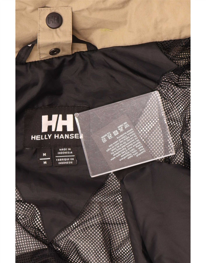 Jachetă de ploaie cu glugă pentru femei Helly Hansen UK 14 Medium Bej Nailon color bloc