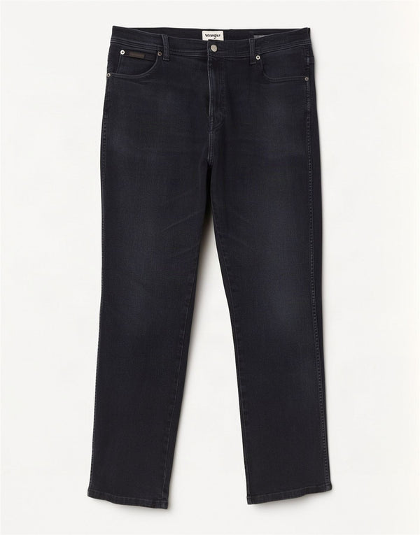 Wrangler Mens Texas Straight Jeans W36 L32 Navy Blue Cotton