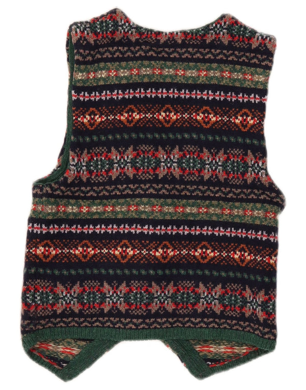 Vestă pentru damă Zara UK 8, lână geometrică, multicoloră, mică