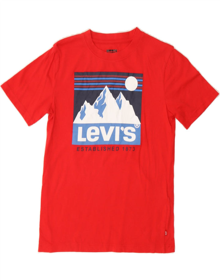 LEVI'S Boys Graphic T-Shirt Top 10-11 Years Red Cotton Vintage Levi's and Second-Hand Levi's from Messina Hembry 