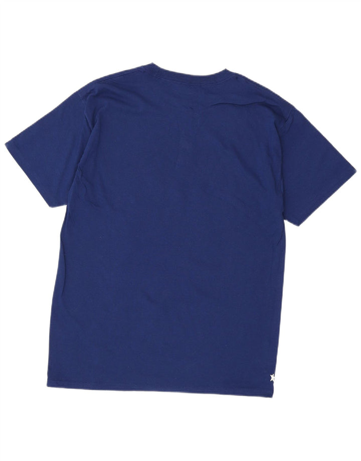 Tricou grafic pentru bărbați CHAMPION Top mediu din bumbac bleumarin