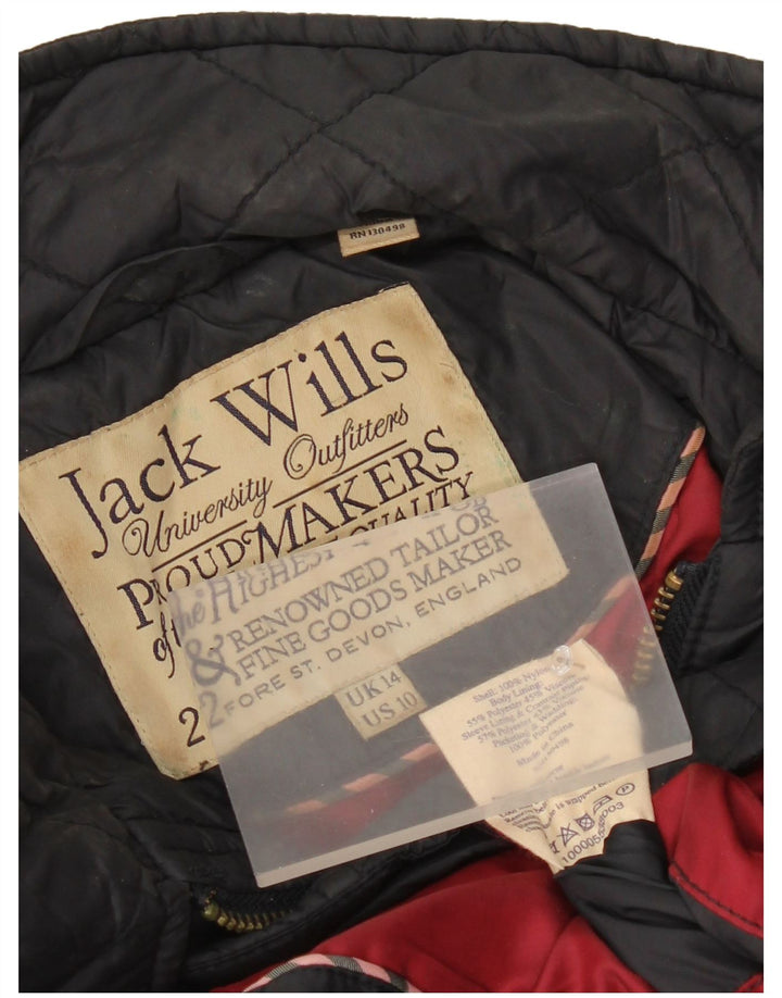 Jachetă matlasată Jack Wills pentru femei UK 14, mare, negru, nailon